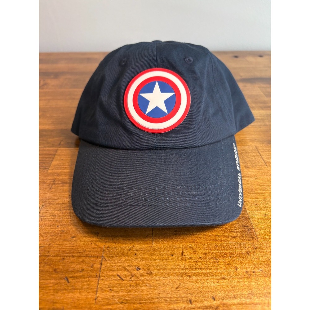 Universal Studios Captain America Adjustable Cap Hat Navy Blue Mens OS